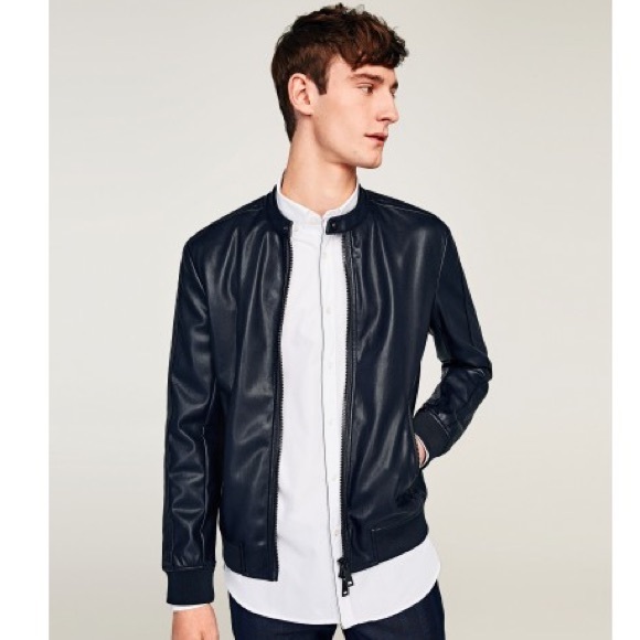 zara leather jacket men